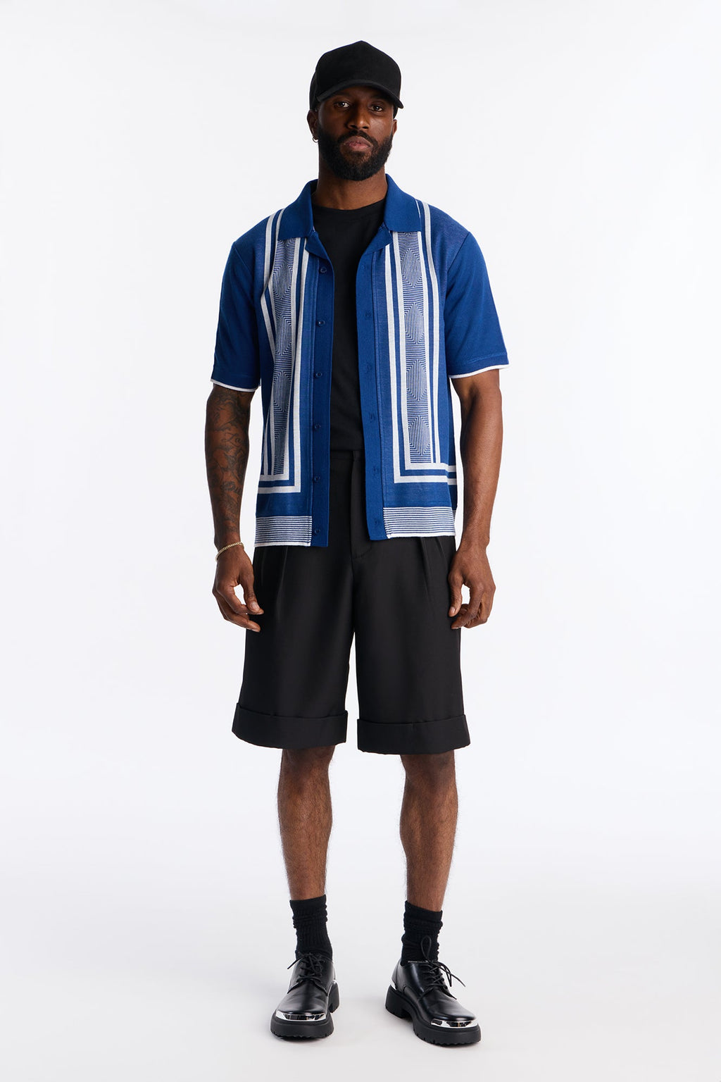 Casa Stripe Button Up - Blue/combo
