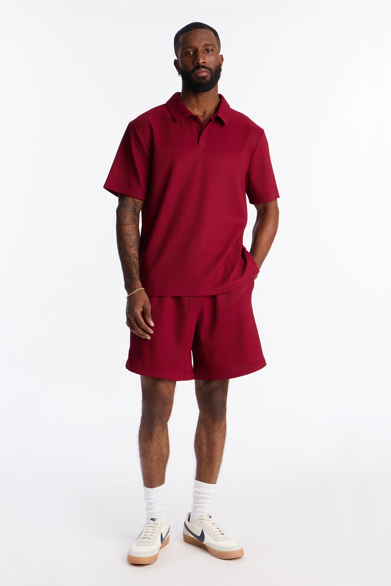 Show Up Basketball Short - Burgundy