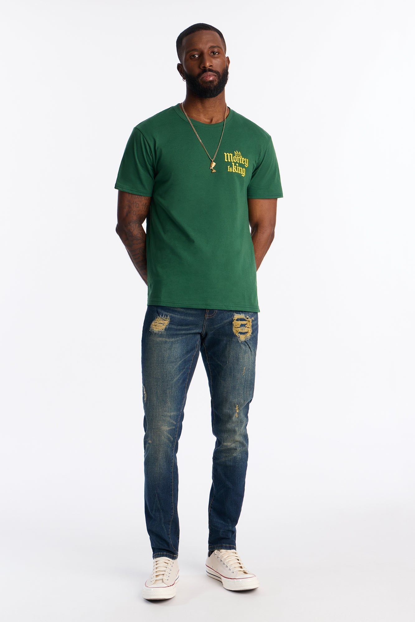 Skinny Distressed Feelin It Jeans - Dark Wash