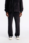 Straight Velour Pant - Black