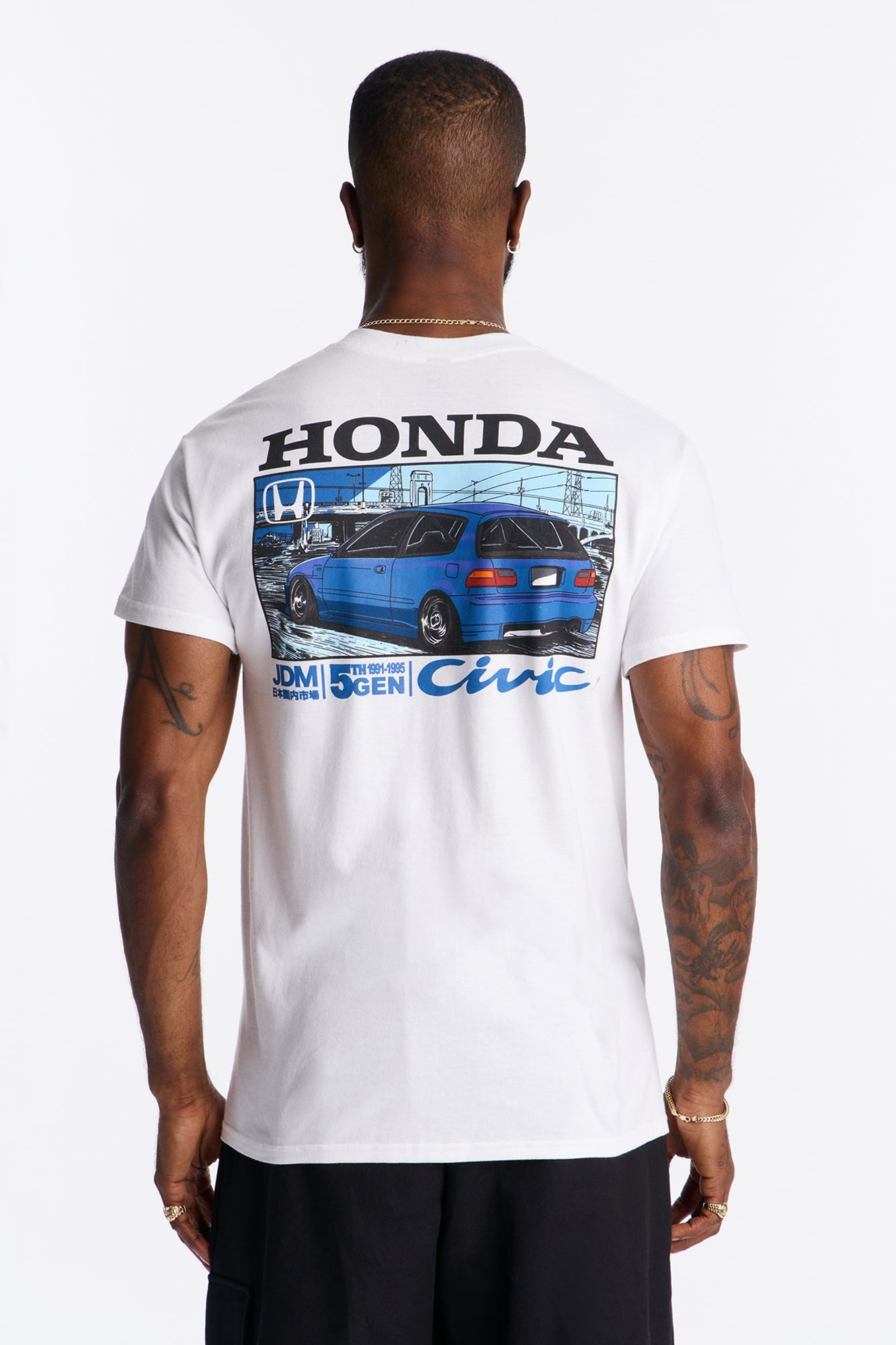 Honda Civic Hatchback JDM Short Sleeve Tee - White