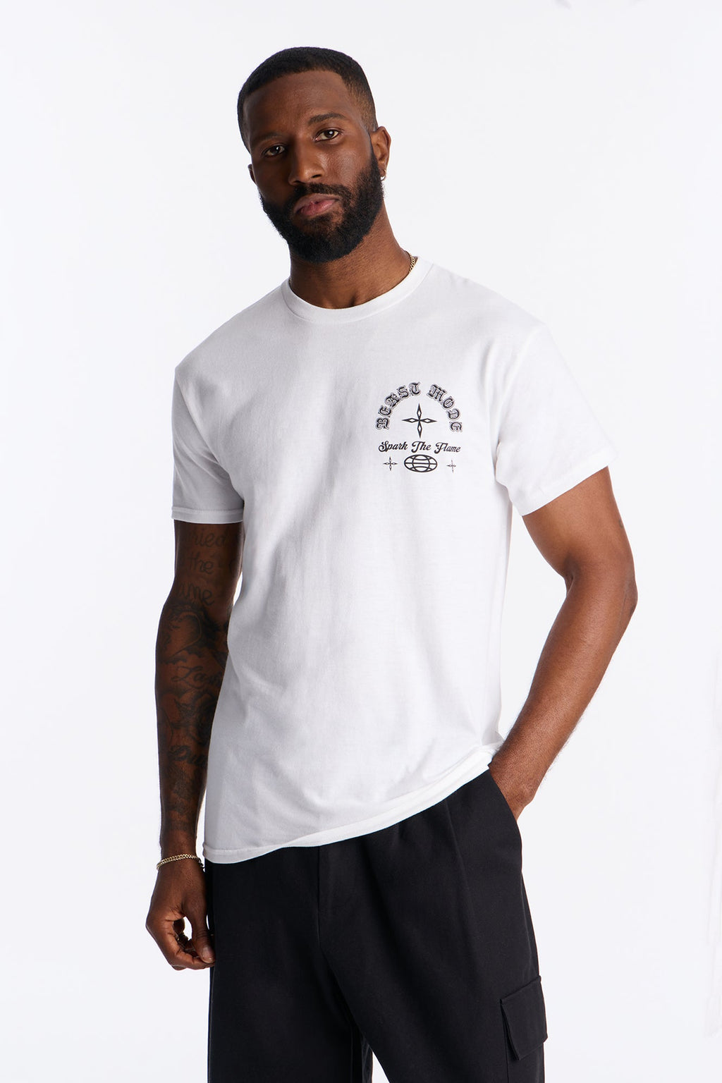 Spark The Flame Short Sleeve Tee - White