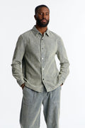 Chi Town Corduroy Button Up Shirt - Blue Wash