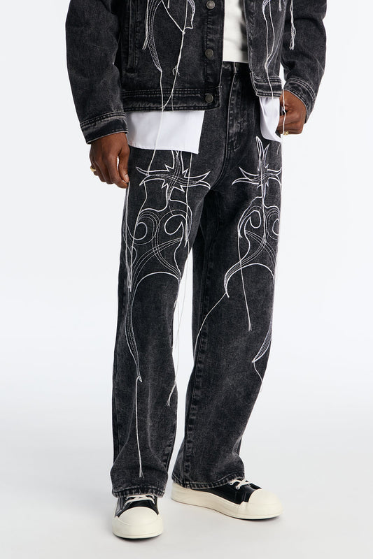 Baggy Skyfire Jean - Black Wash