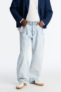 Barrel Bleach Belted Jean - Bleach Blue Wash
