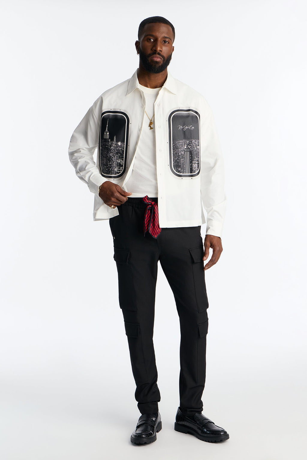 Skinny Stacked Sentinel Multi Pocket Pant - Black