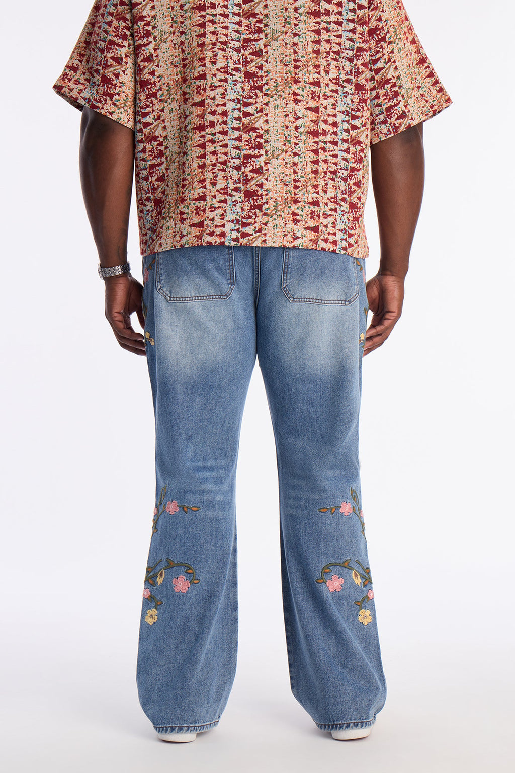 Blooming Stacked Slim Flare Jeans - Light Blue Wash
