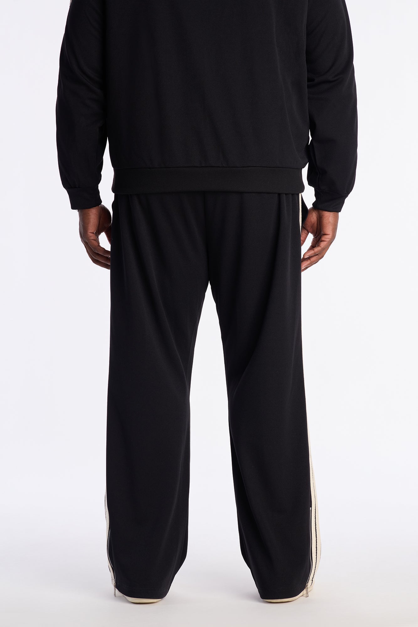 Dennis Slim Flare Track Pant - Black