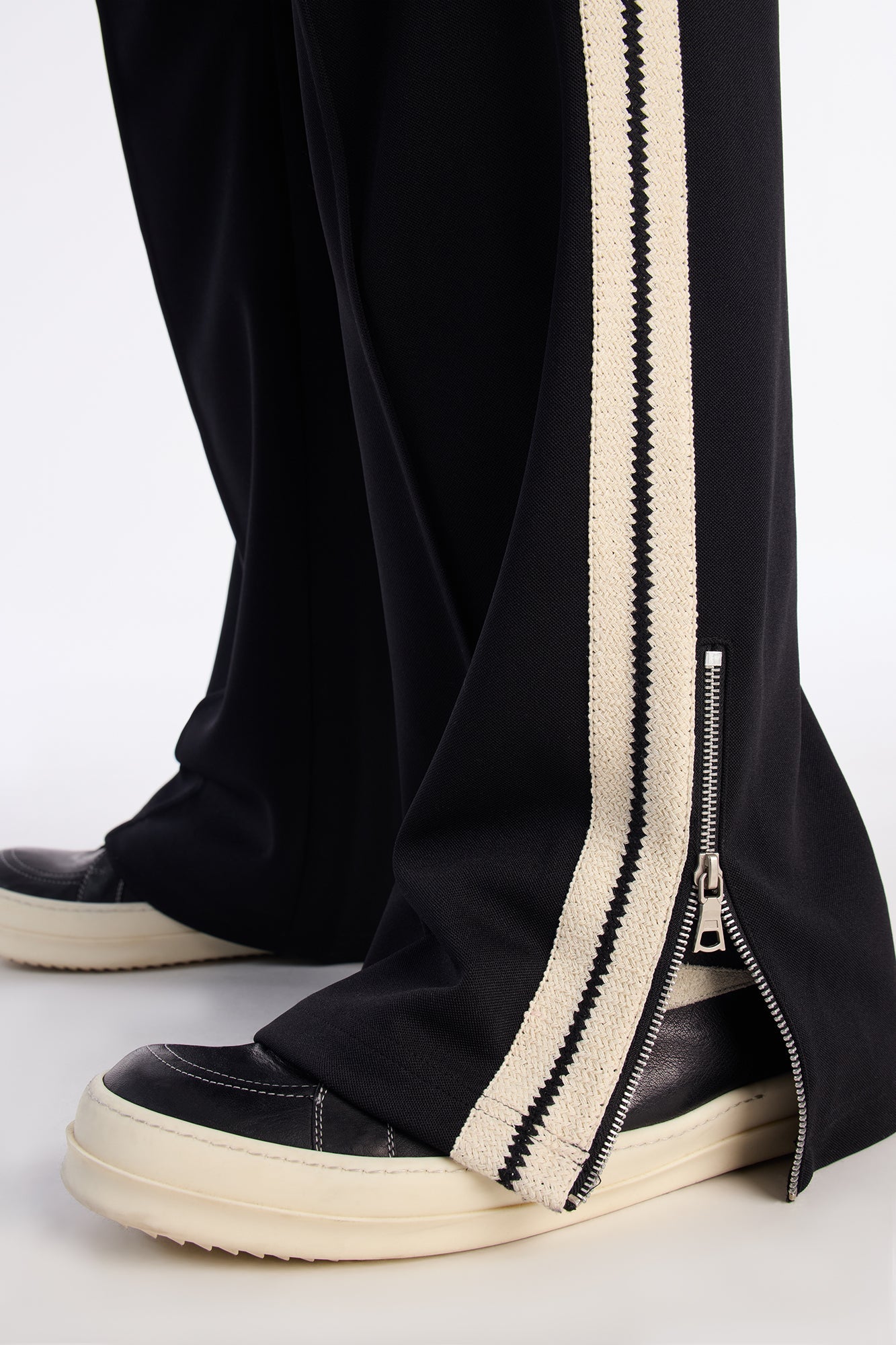Dennis Slim Flare Track Pant - Black