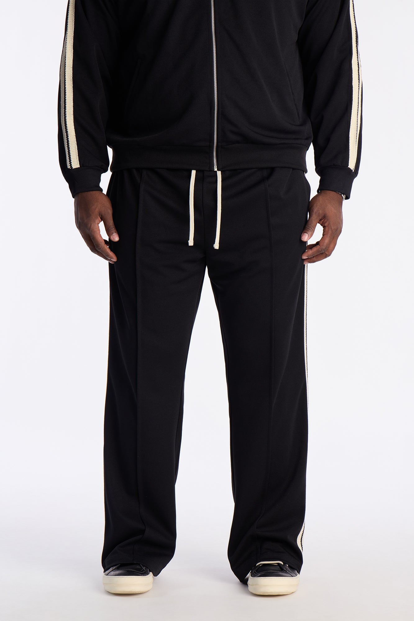 Dennis Slim Flare Track Pant - Black