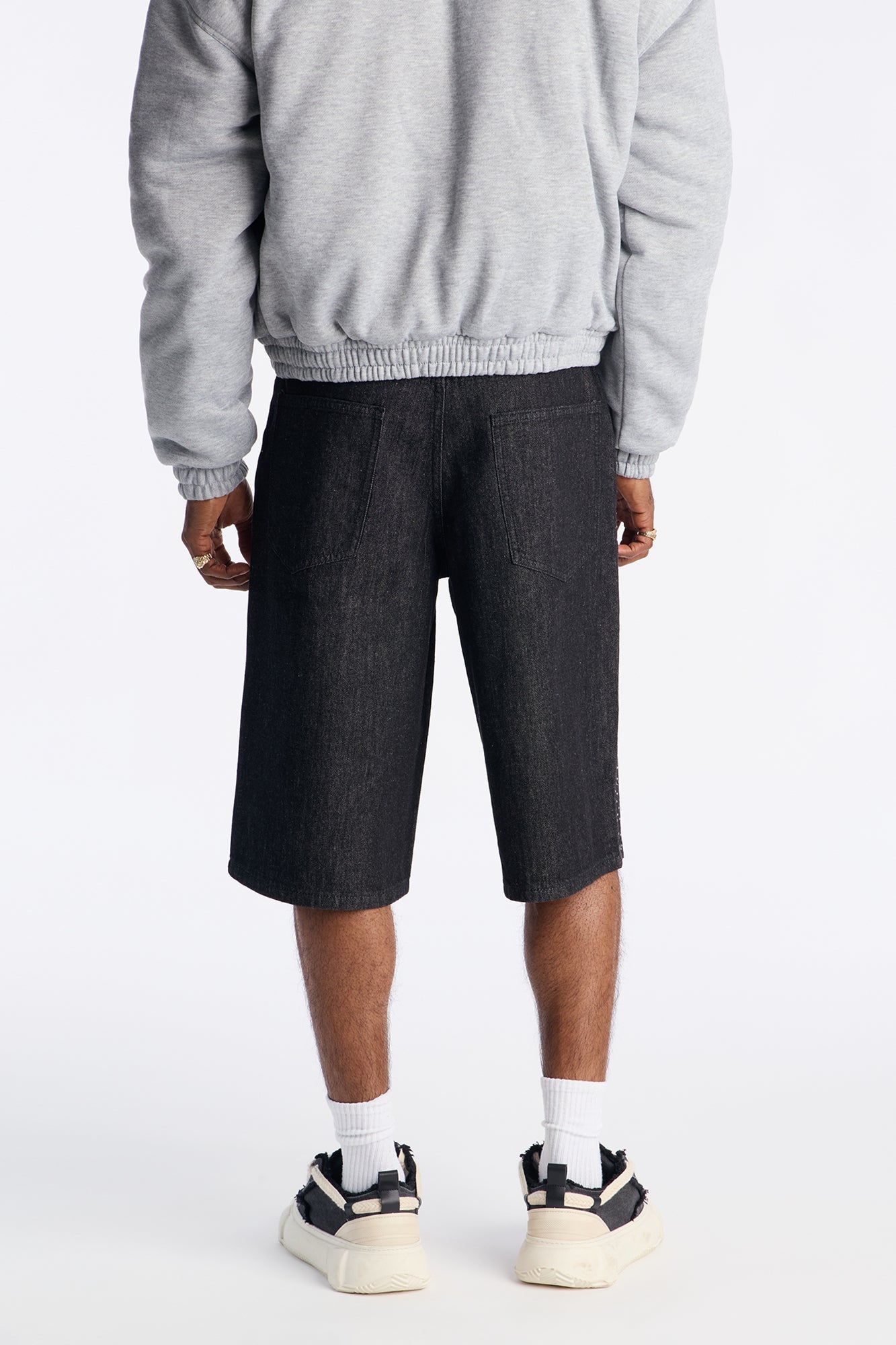 Baggy All Gem Denim Short - Black