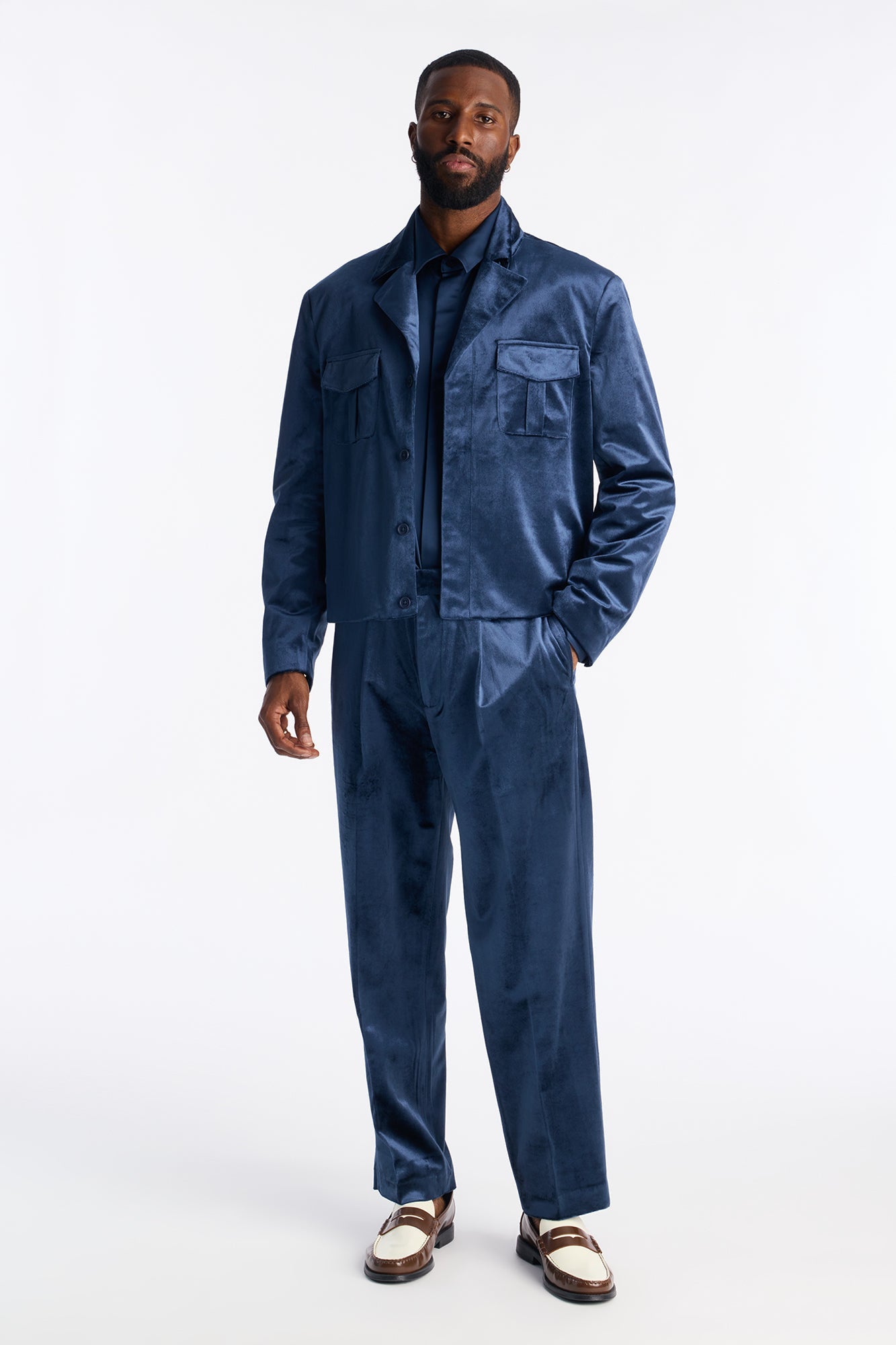 Cropped Nimbus Celestine Jacket - Navy