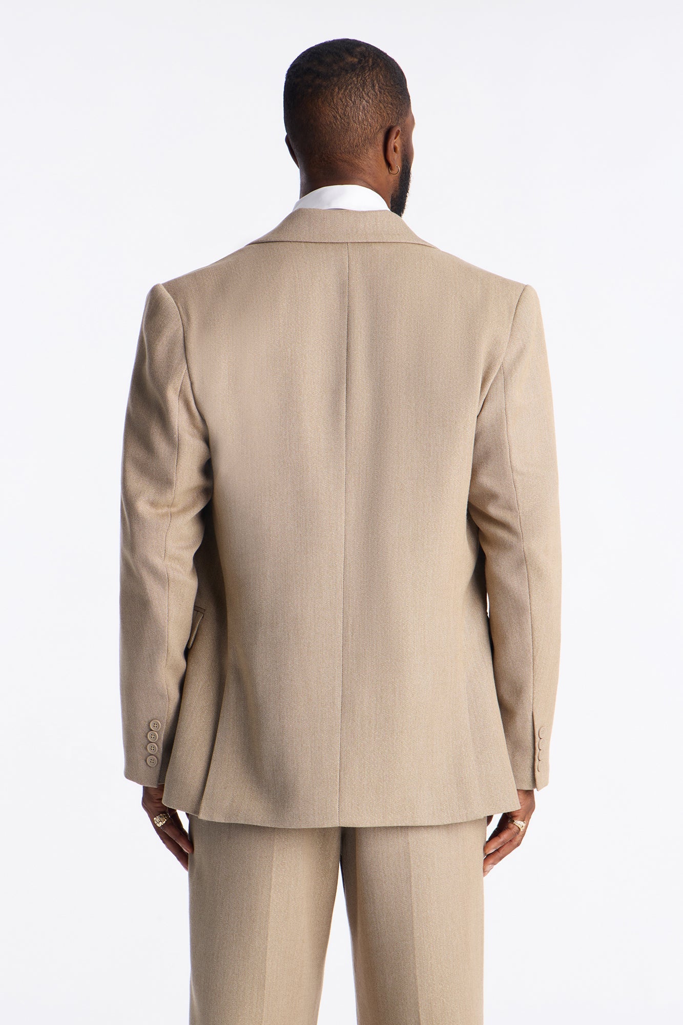 Relaxed Double Breasted Galaxy Blazer - Taupe