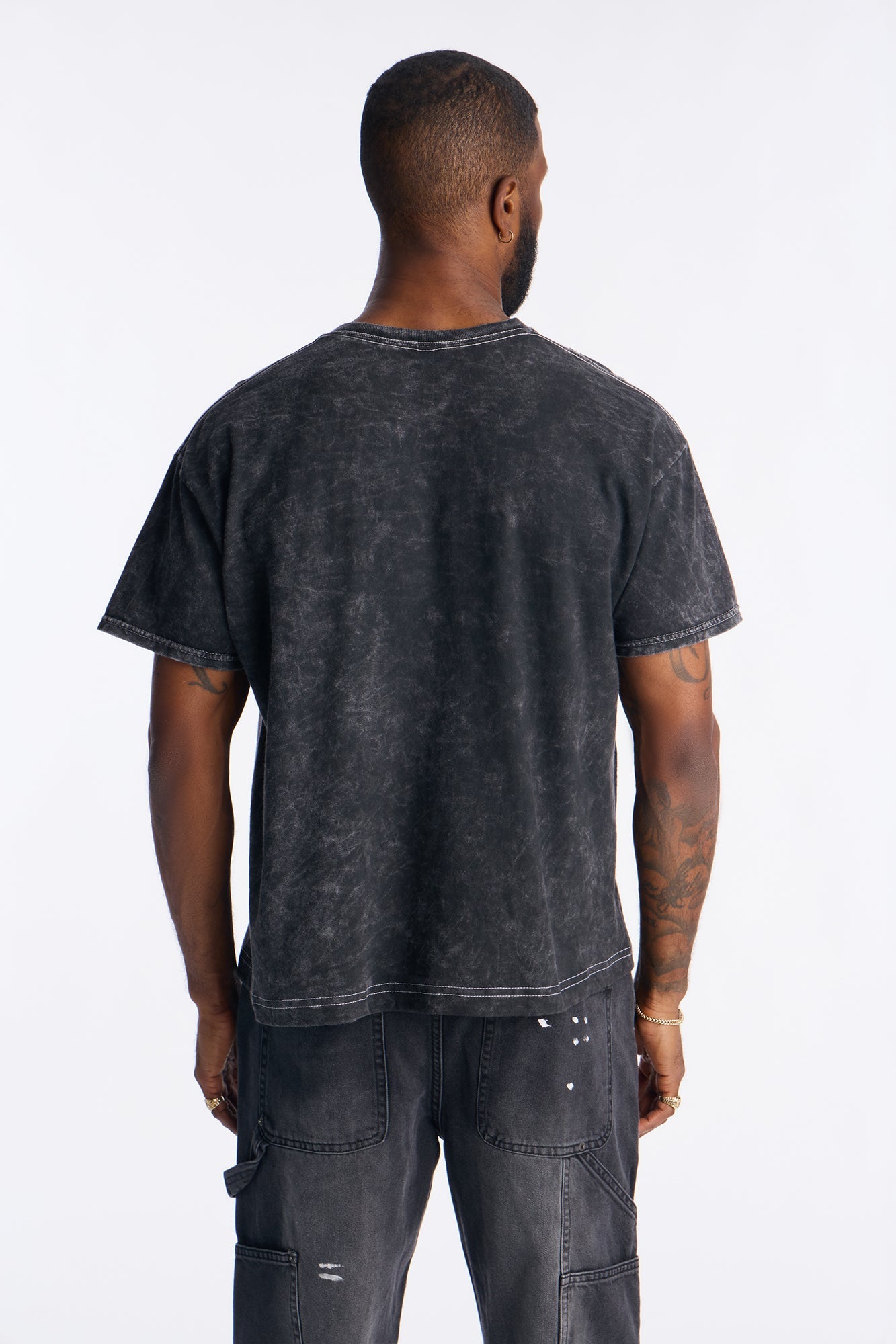 Marvel Doctor Doom Vintage Oversized Short Sleeve Tee - Black Wash