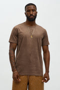 Velour Everyday Crew Tee - Brown