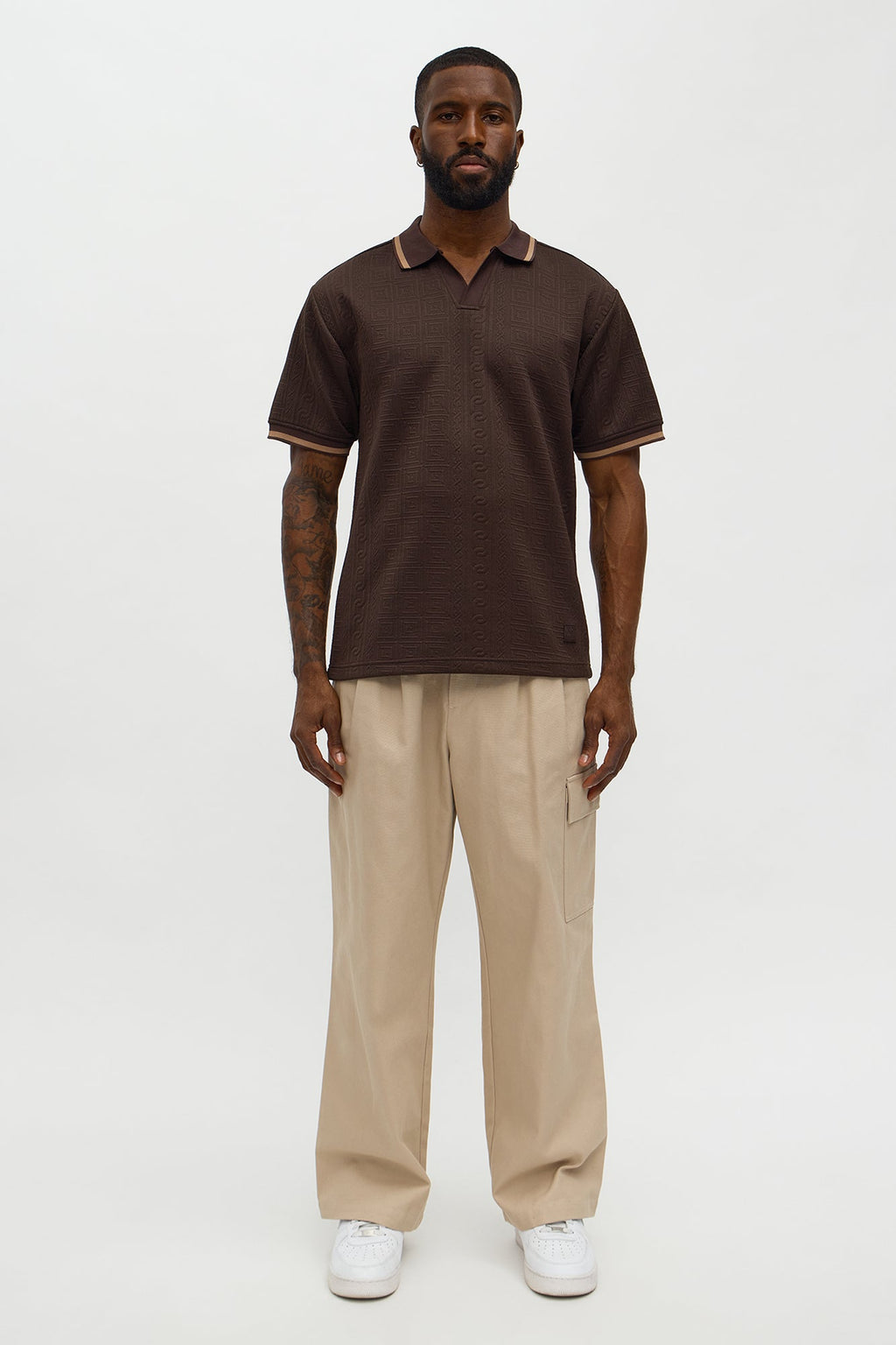 Versailles Grid Polo - Brown