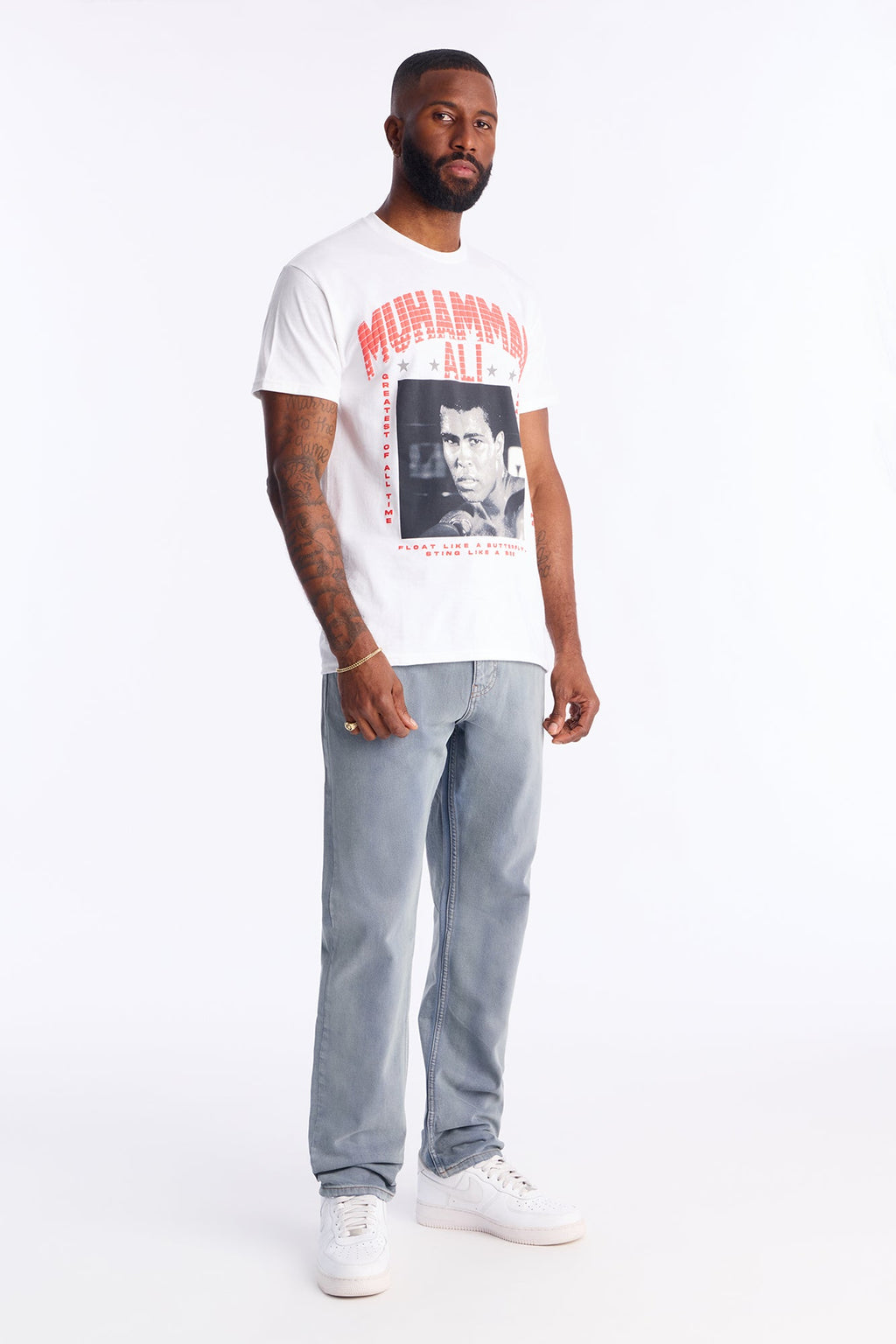 Muhammad Ali Puff Printed Short Sleeve Tee - White