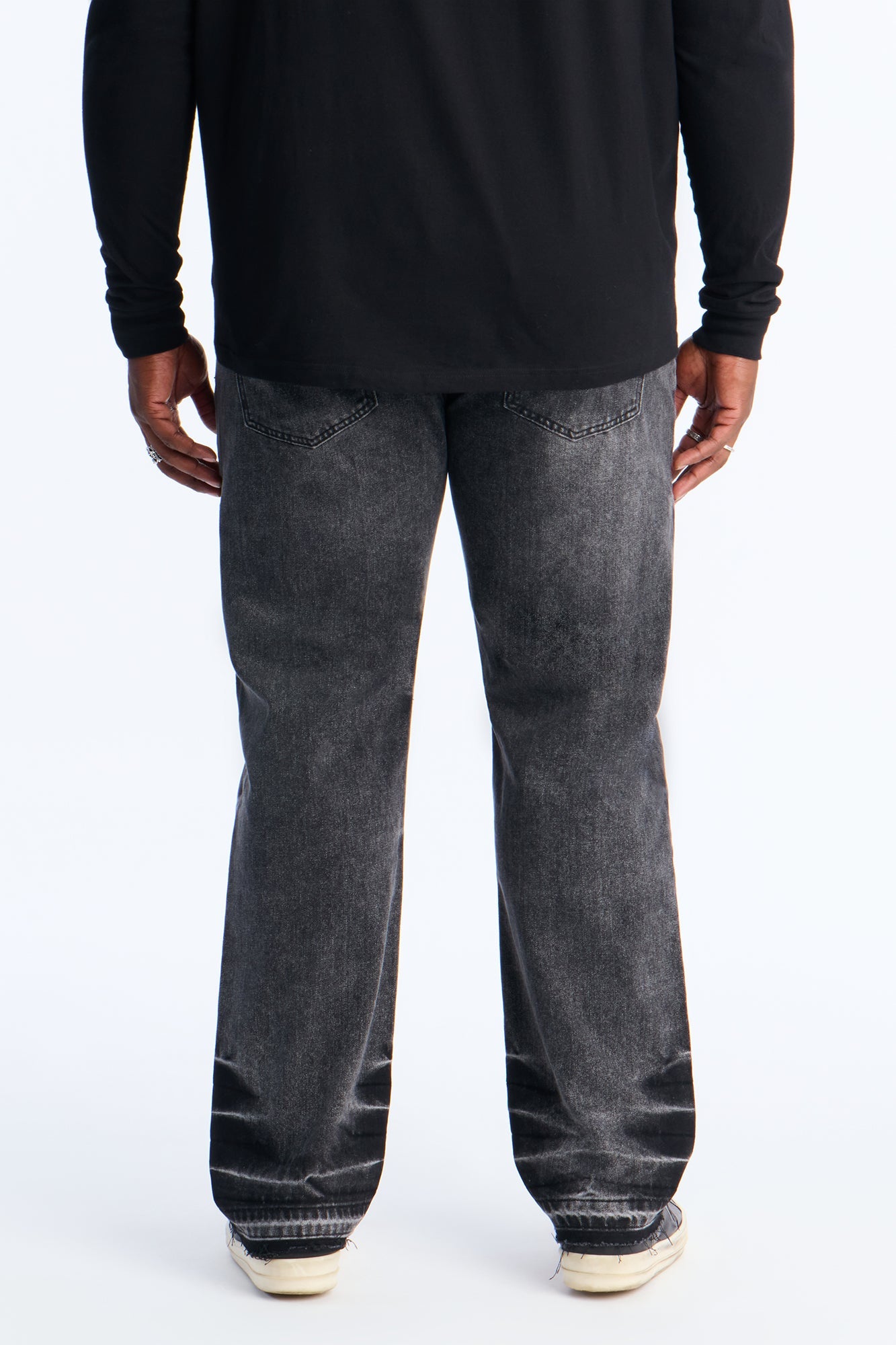 Stacked Slim Flare Blaze Cut Jean - Black Wash