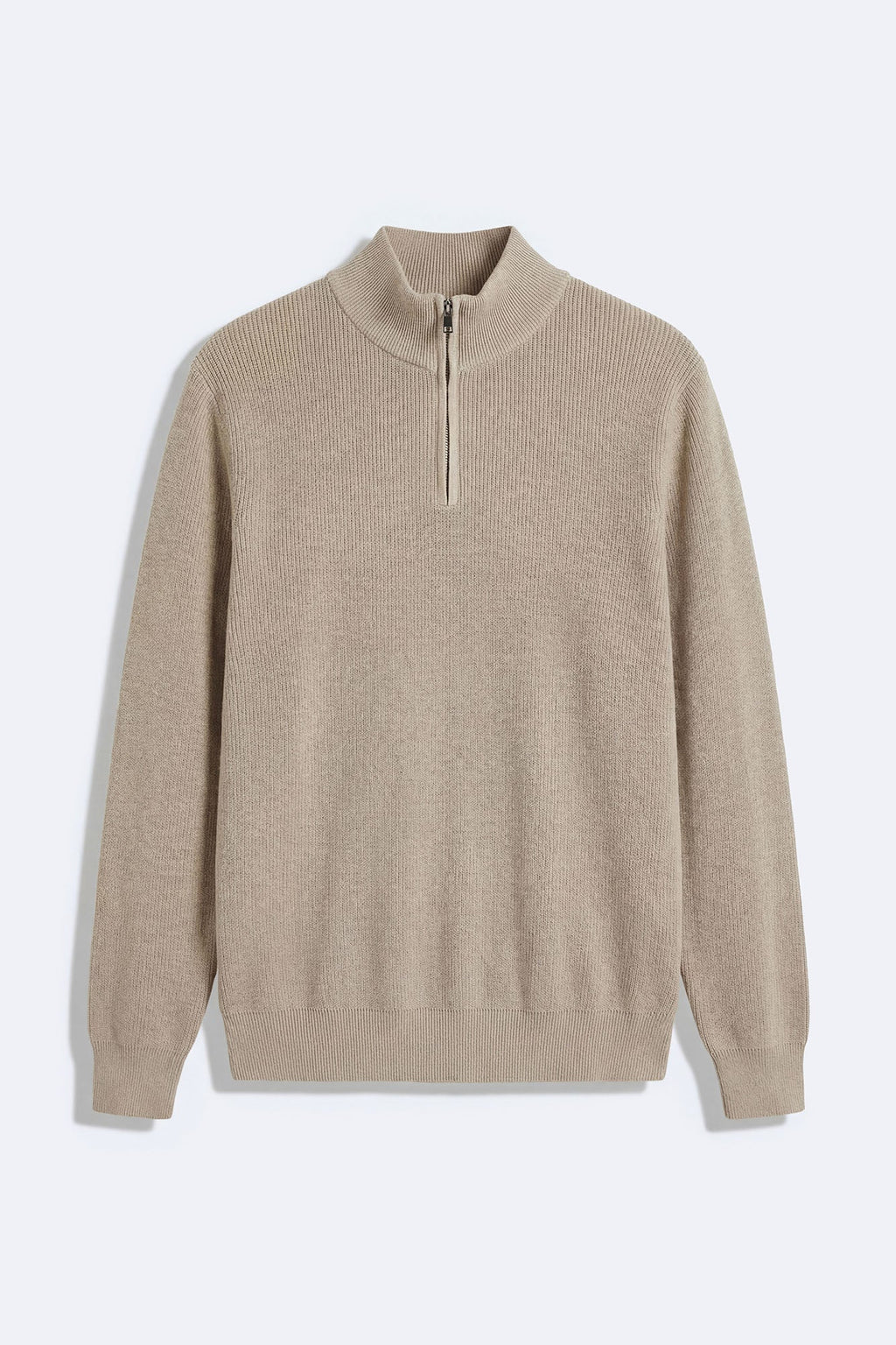 Shawn Quarter Zip Sweater - Tan