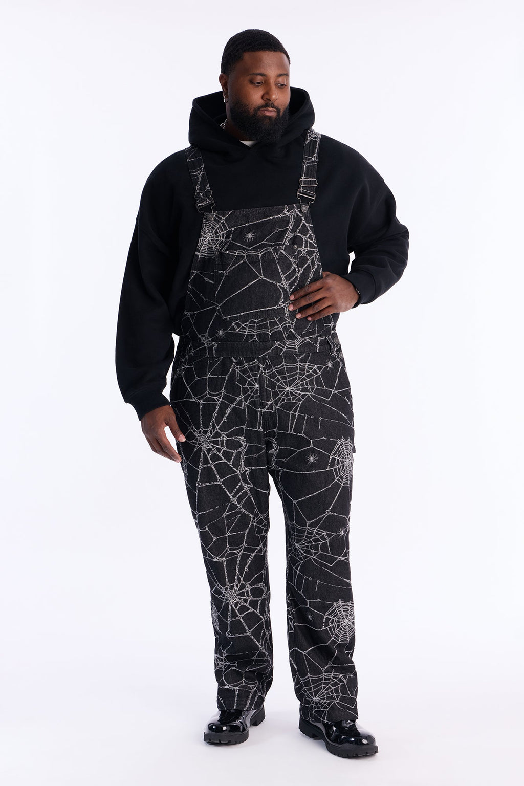 Widow Stitch Jacquard Overall - Black