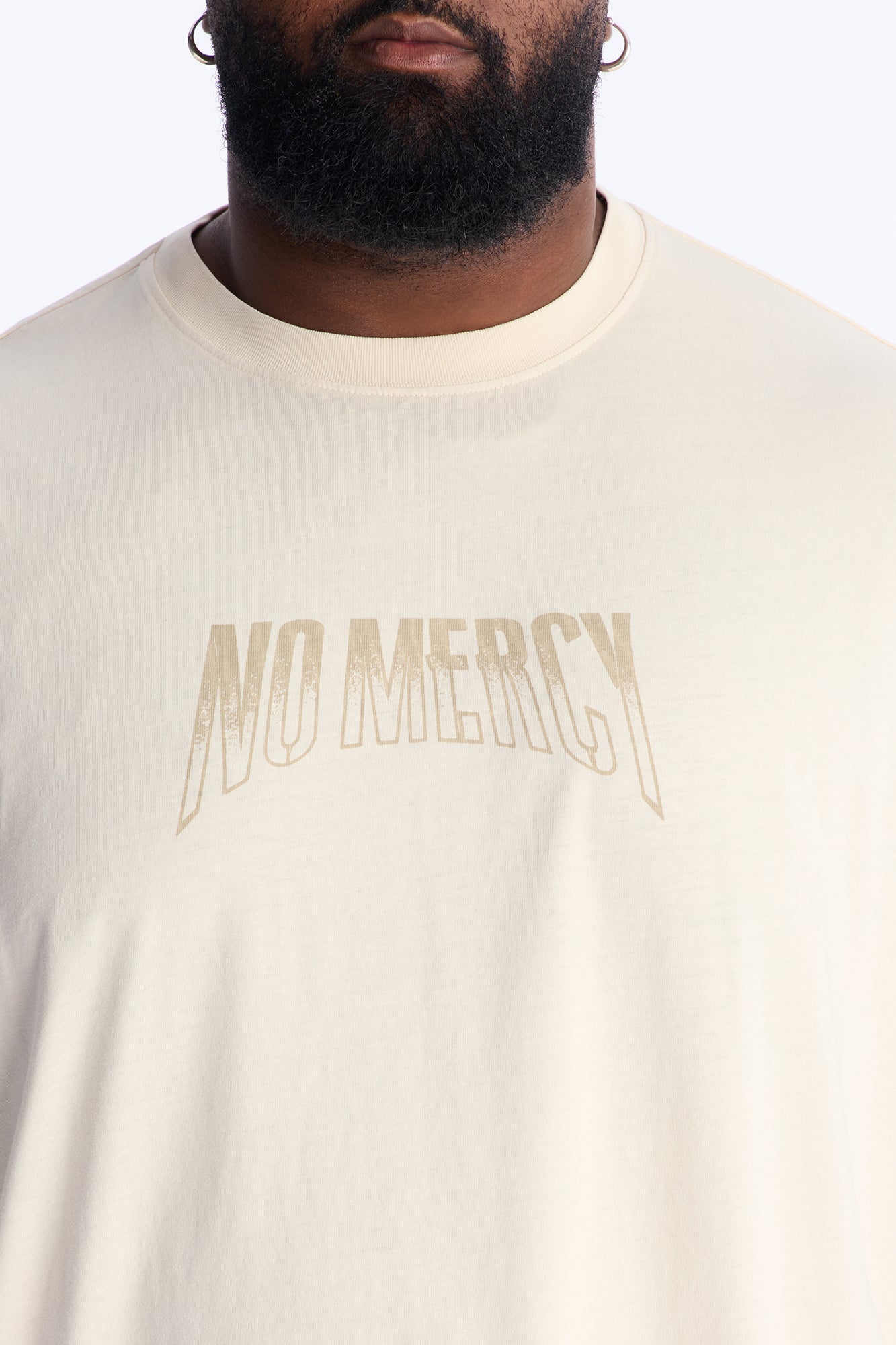 No Mercy Angelic Oversized Short Sleeve Tee - Cream