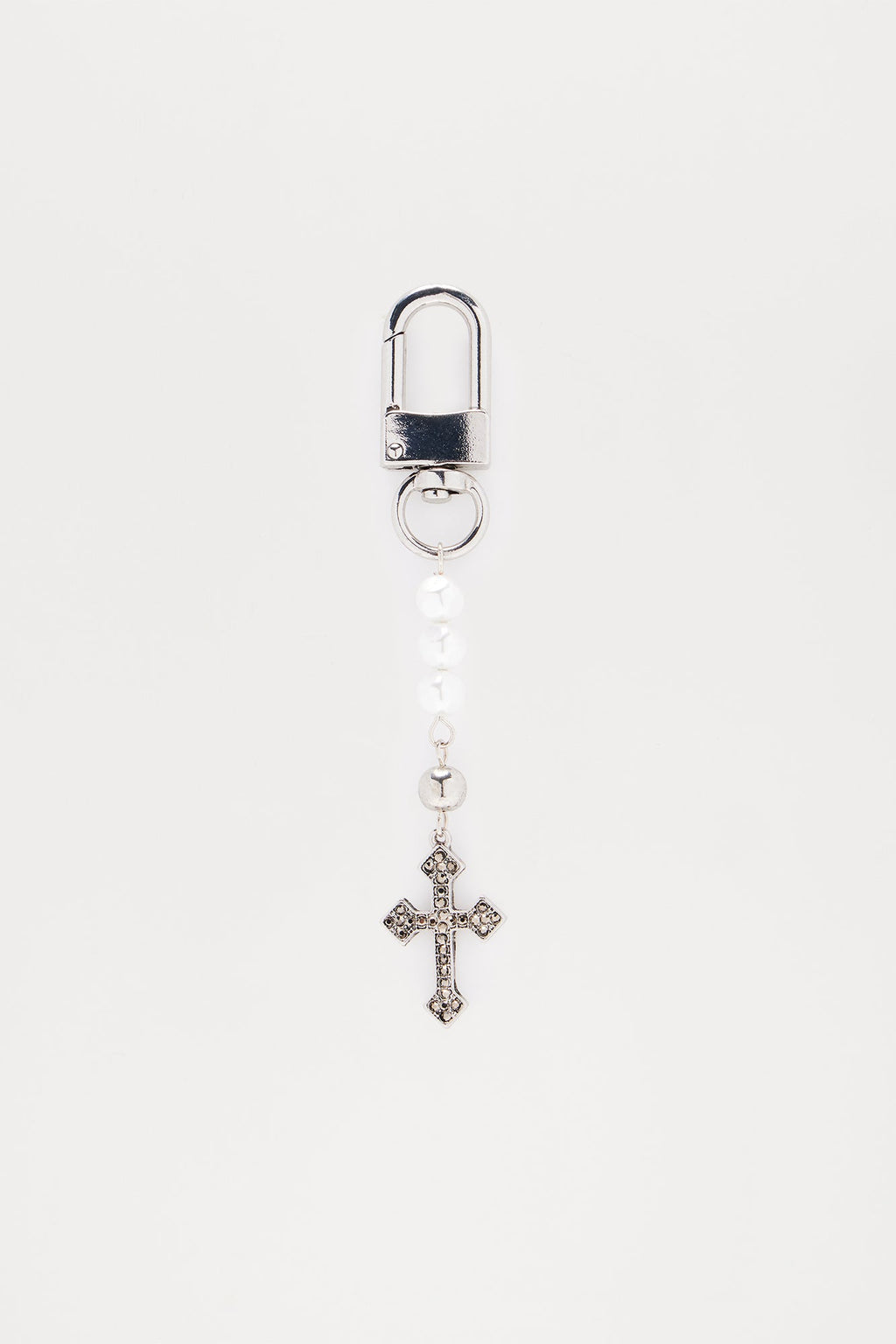 Wisp Cross Keychain - Silver