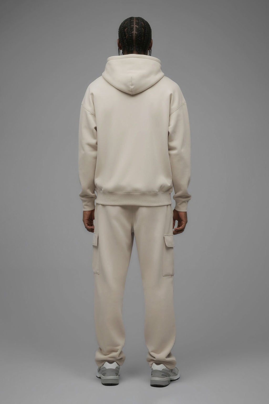 410 Oversized Zip Hoodie - Cream