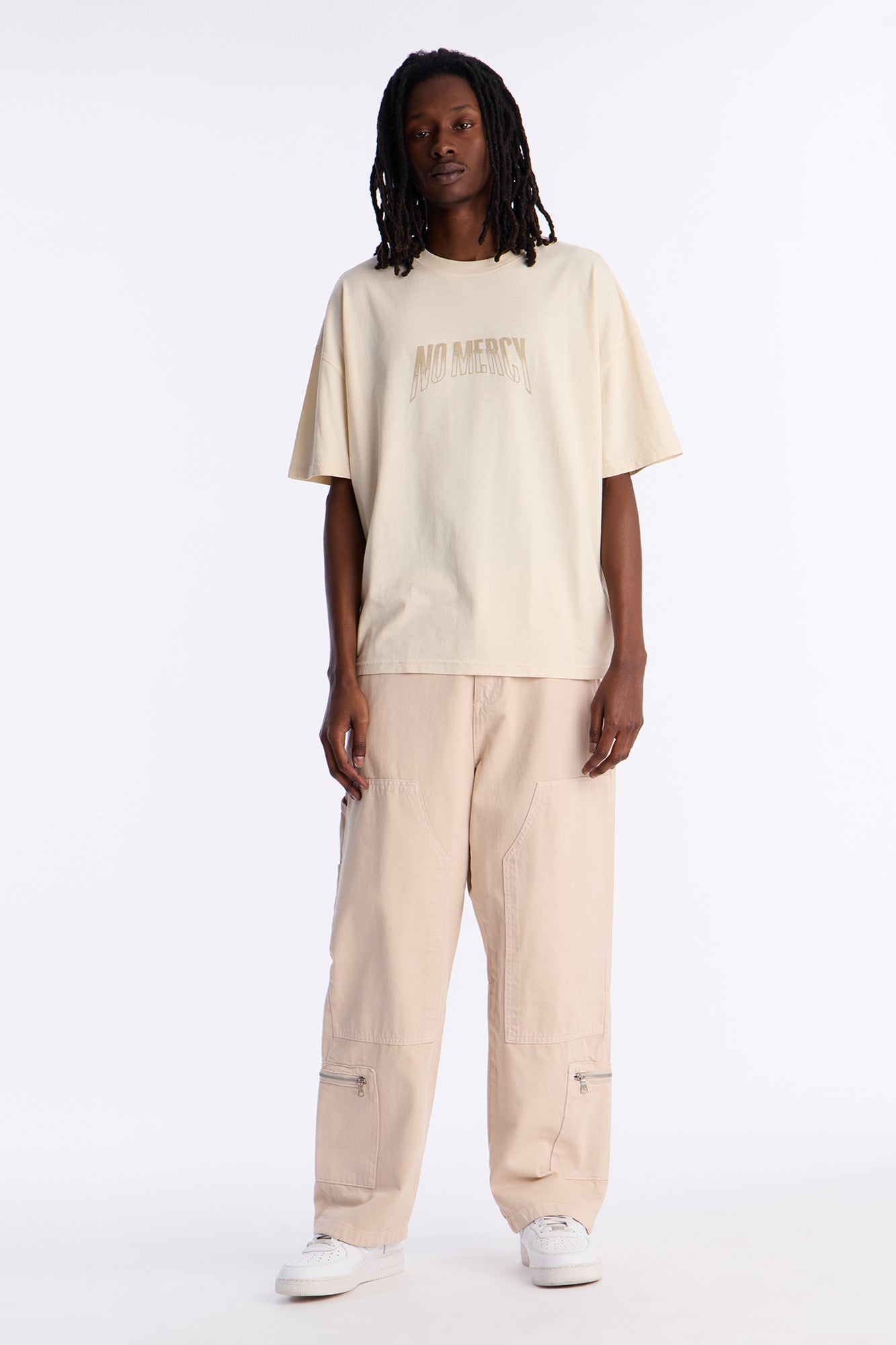 No Mercy Angelic Oversized Short Sleeve Tee - Cream