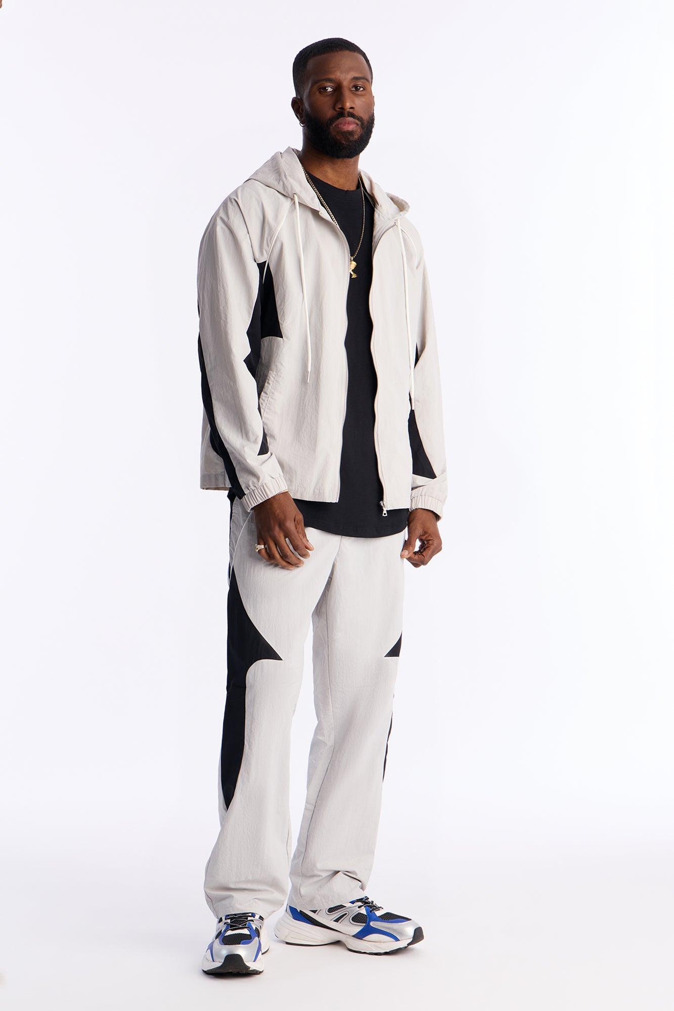 Straight Aura Coded Track Pant - Silver