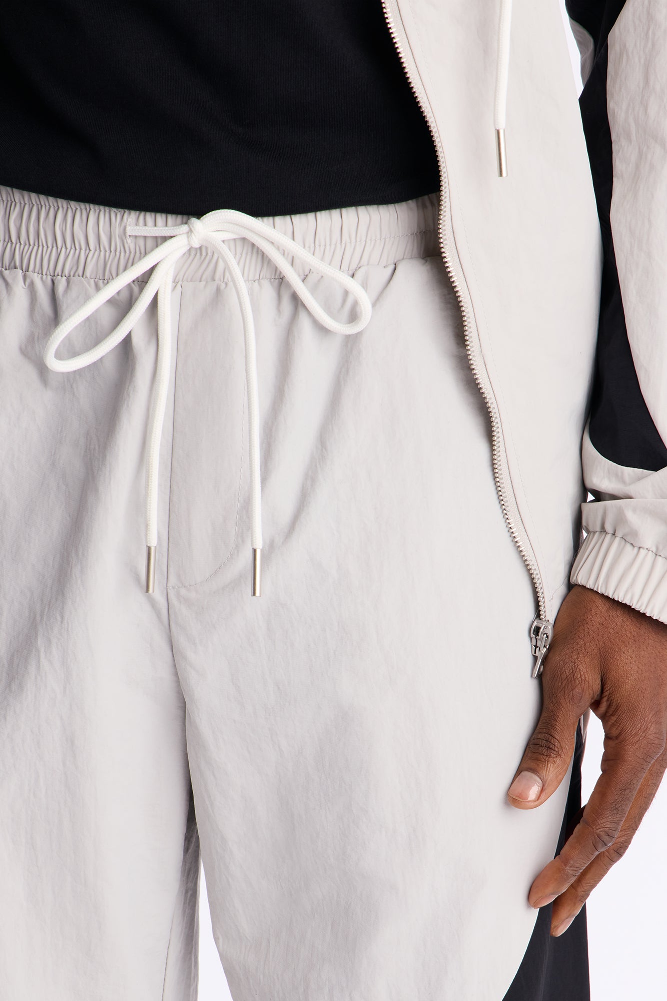 Straight Aura Coded Track Pant - Silver