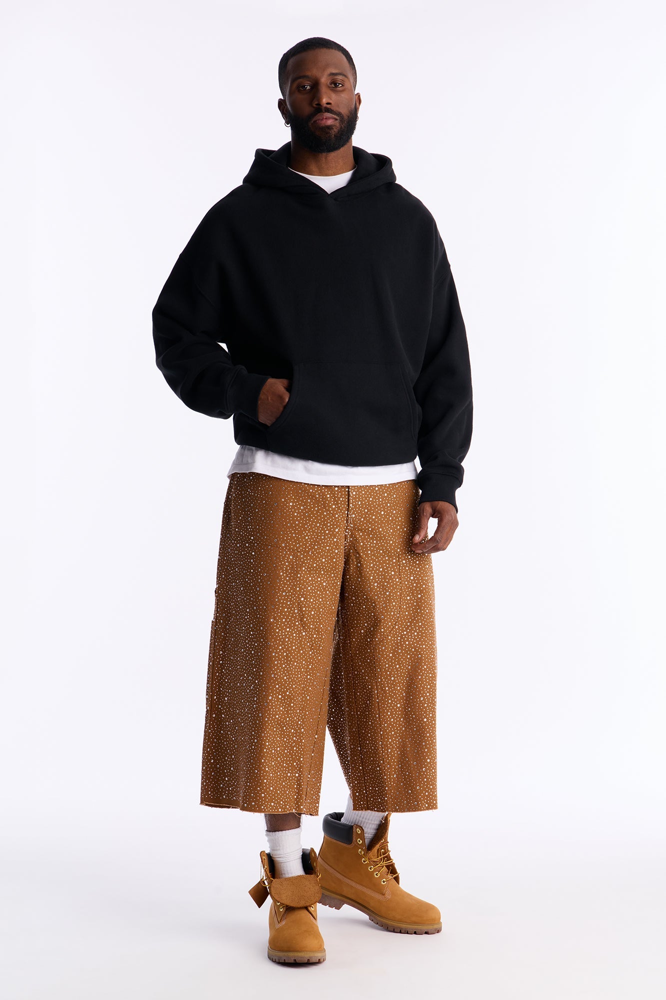 Extreme Baggy Flashing Lights Short - Tan