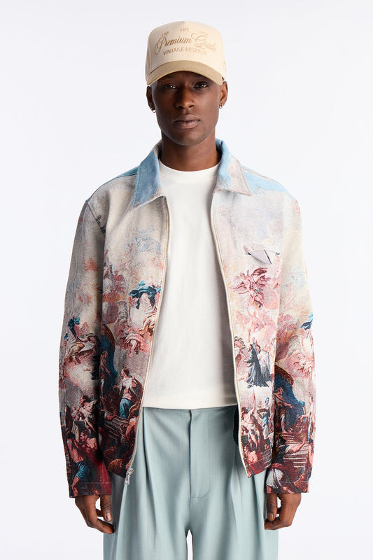Renaissance Master Tapestry Work Jacket - Multi Color