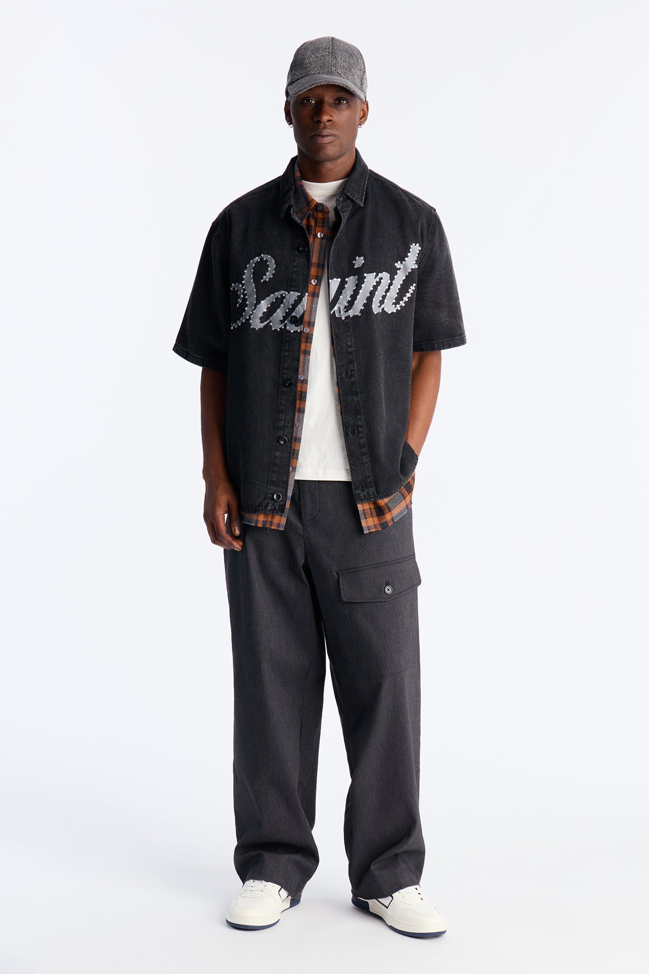 Saint Blaze Button Up Shirt - Black Wash