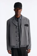 Merged Worlds Detailed Jacket - Charcoal