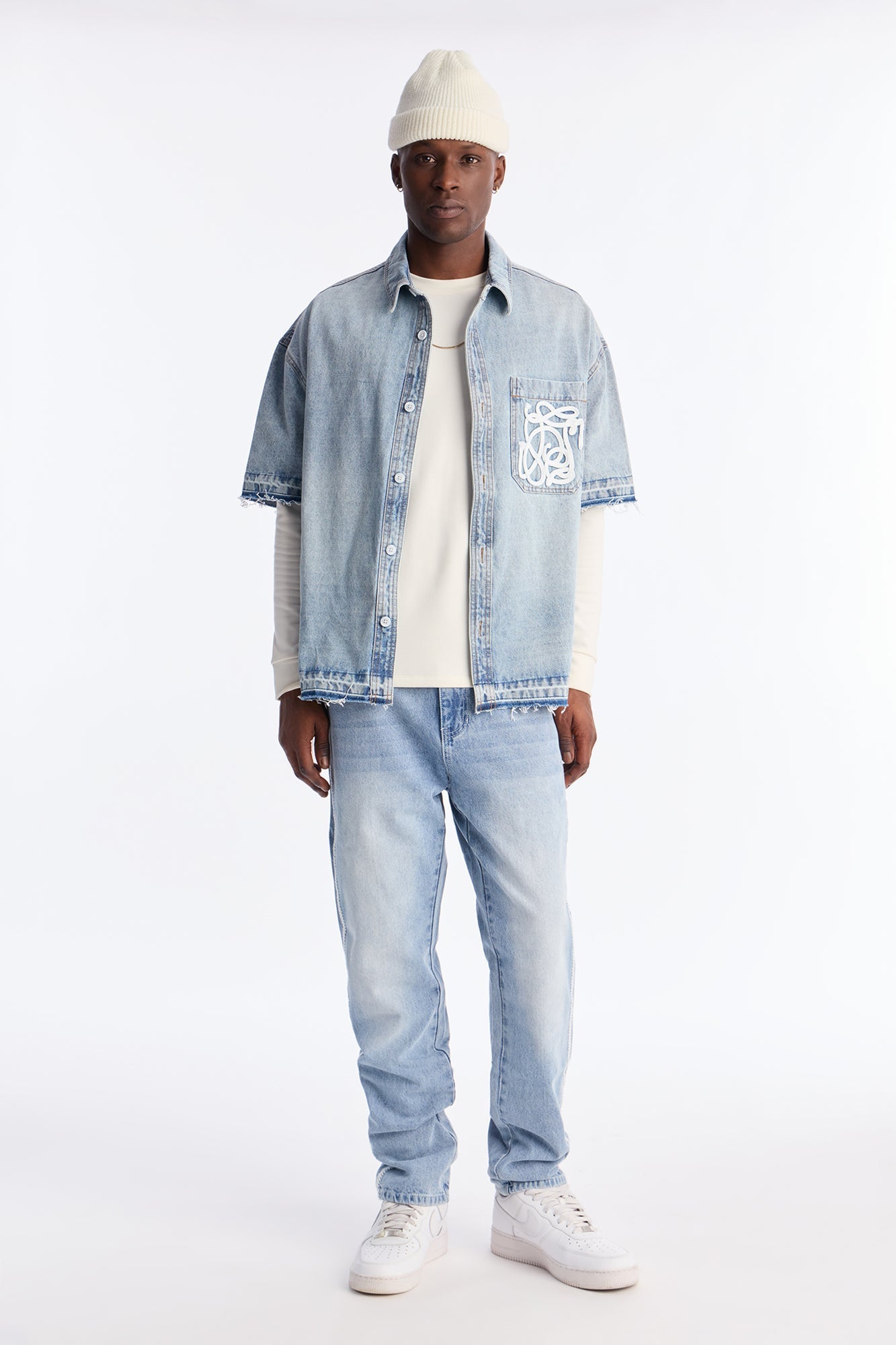 Slim Crochet Jean - Light Blue Wash
