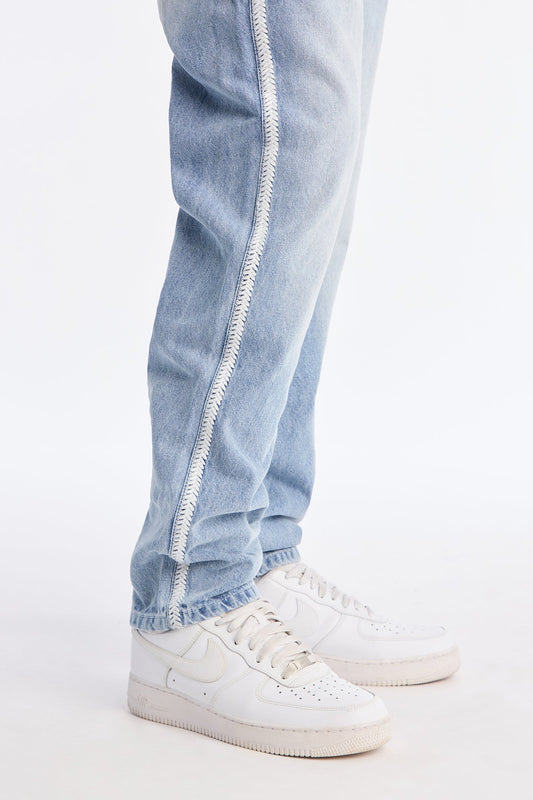 Slim Crochet Jean - Light Blue Wash