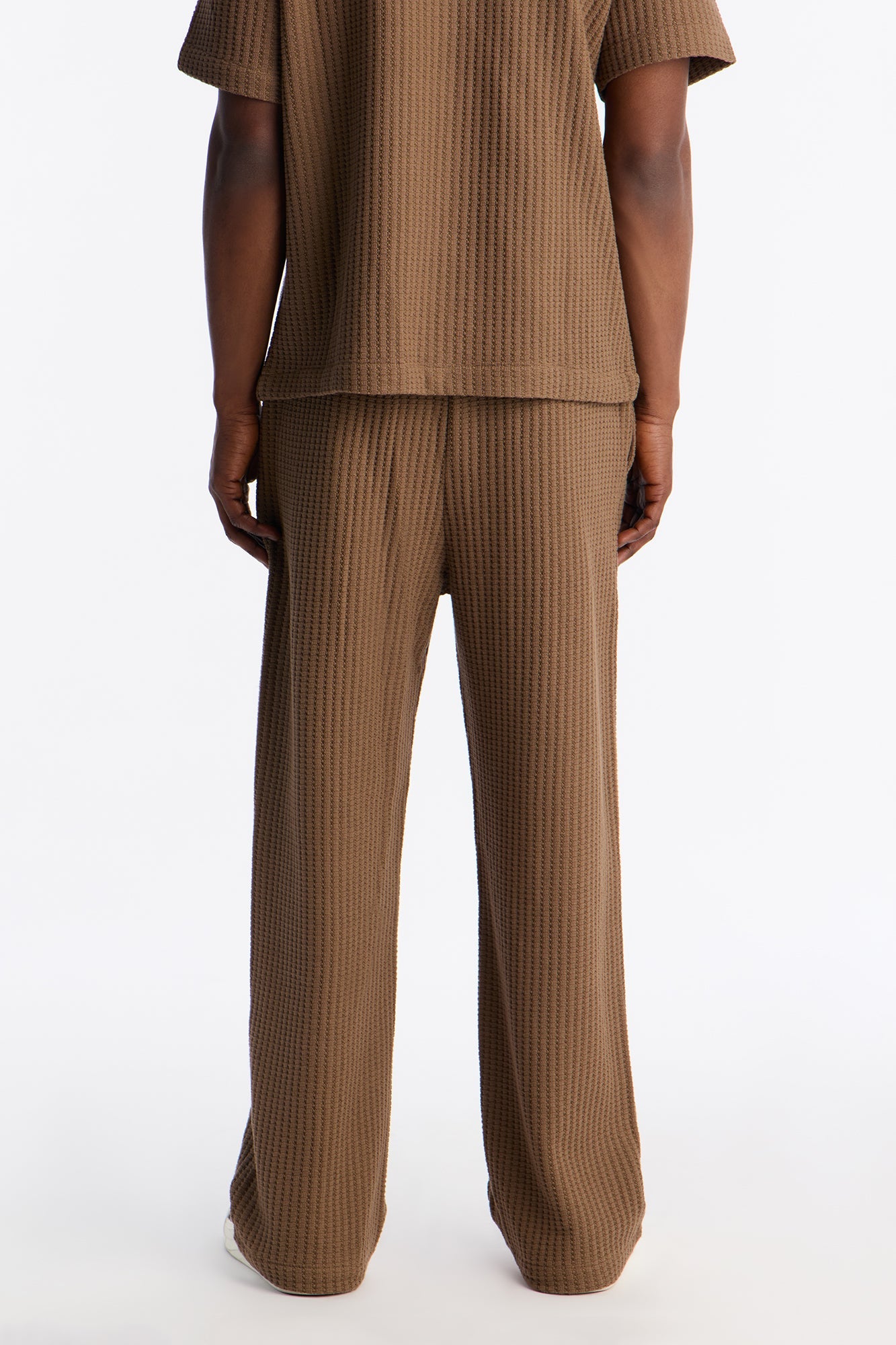 Baggy London Fog Textured Pant - Brown