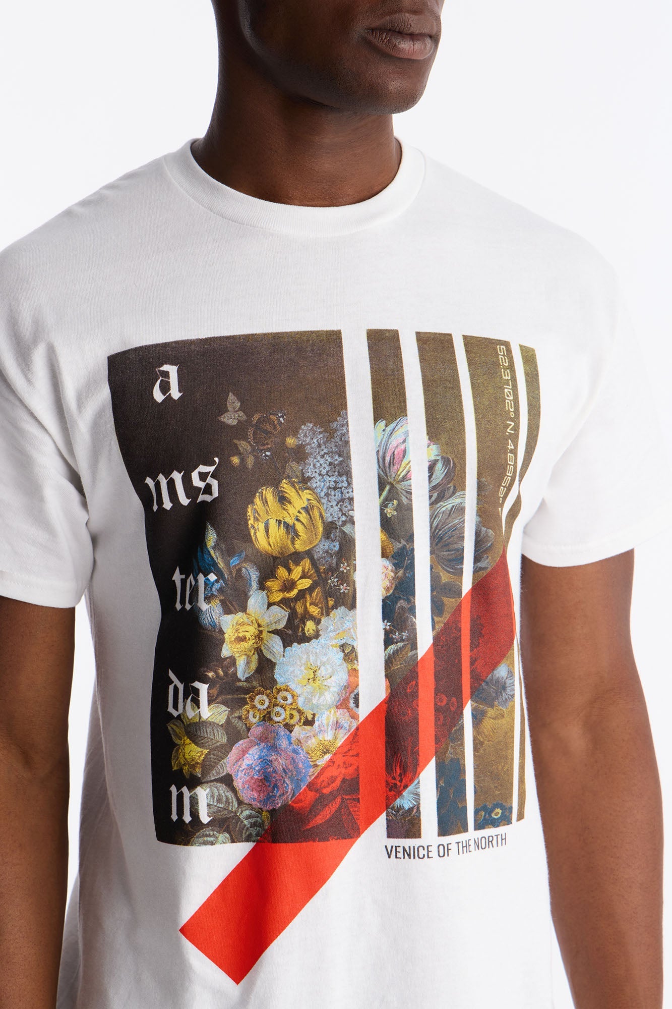 Amsterdam Floral Arrangement Short Sleeve Tee - White
