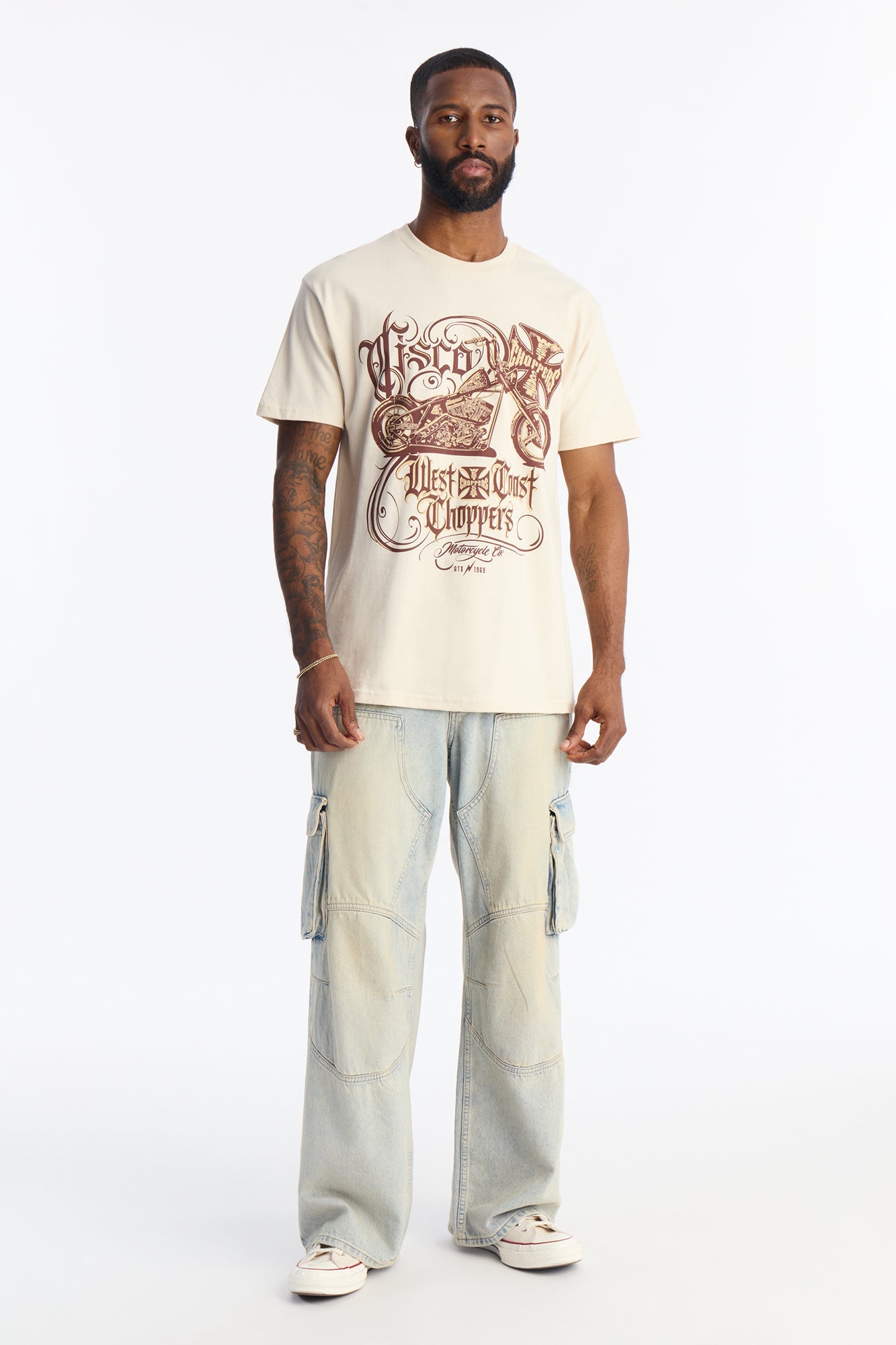 West Coast Choppers 1969 Short Sleeve Tee - Cream