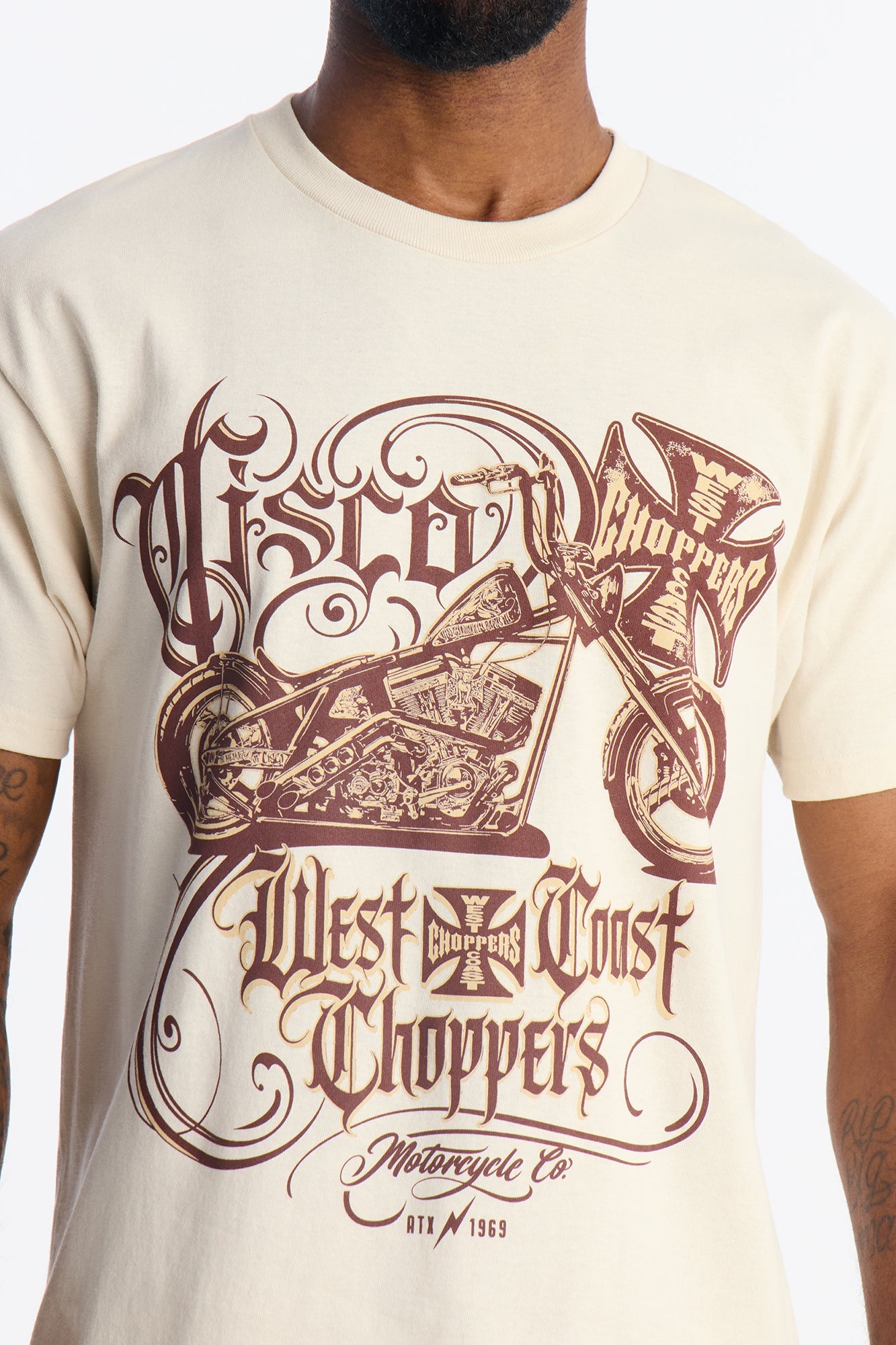 West Coast Choppers 1969 Short Sleeve Tee - Cream