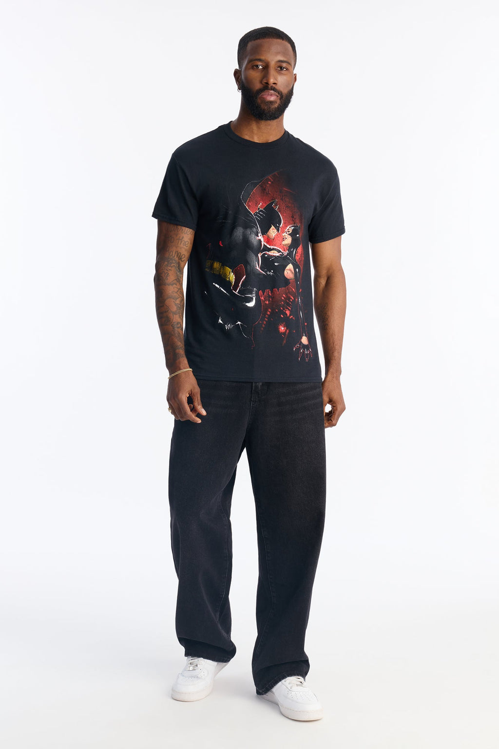 Batman And Catwoman Power Duo Short Sleeve Tee - Black