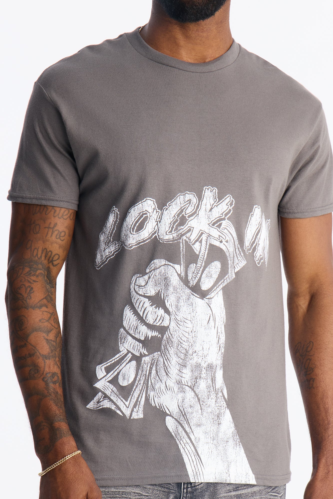 Lock In Grind Short Sleeve Tee - Grey