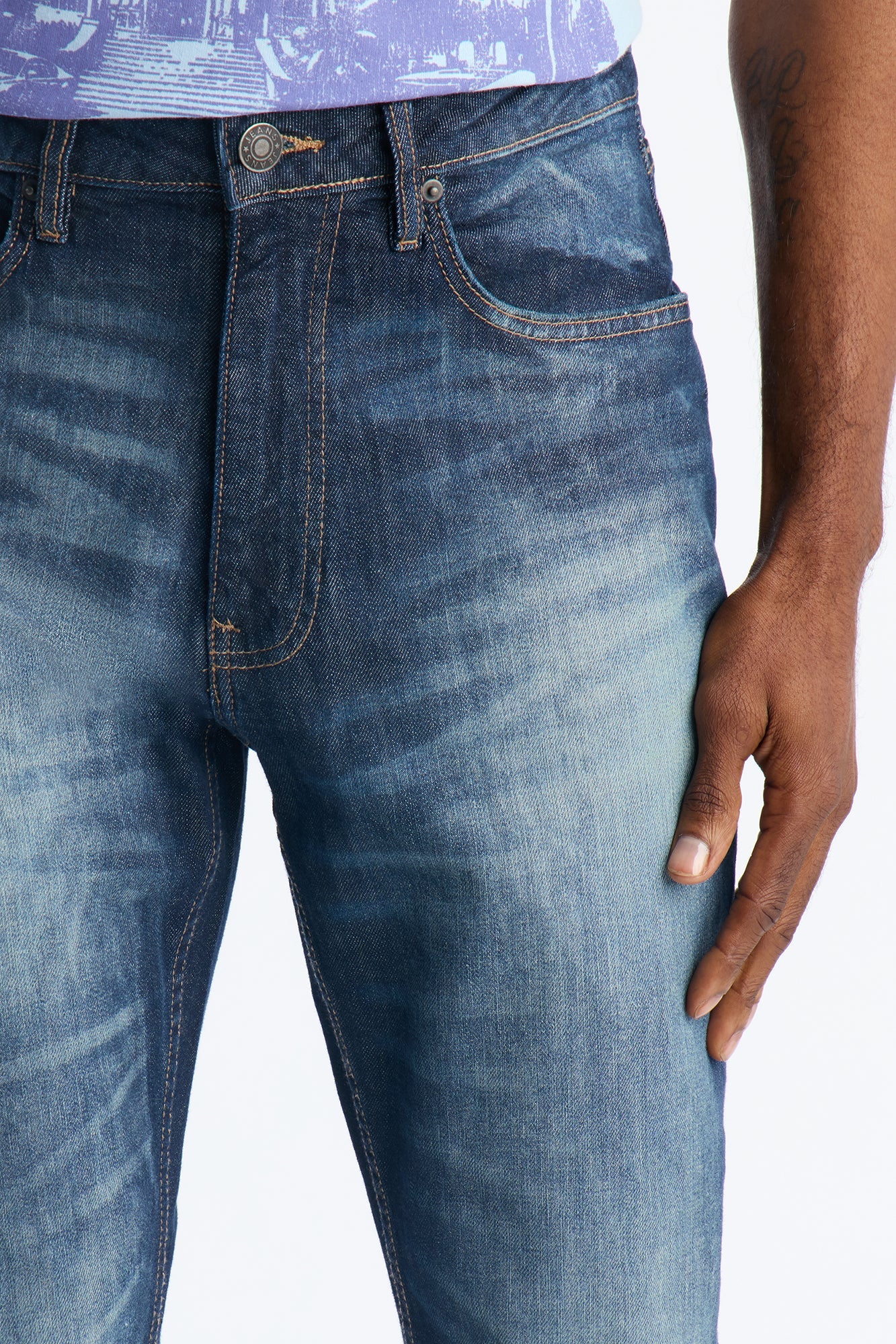 Stacked Skinny Flare Wasco Jean - Dark Wash