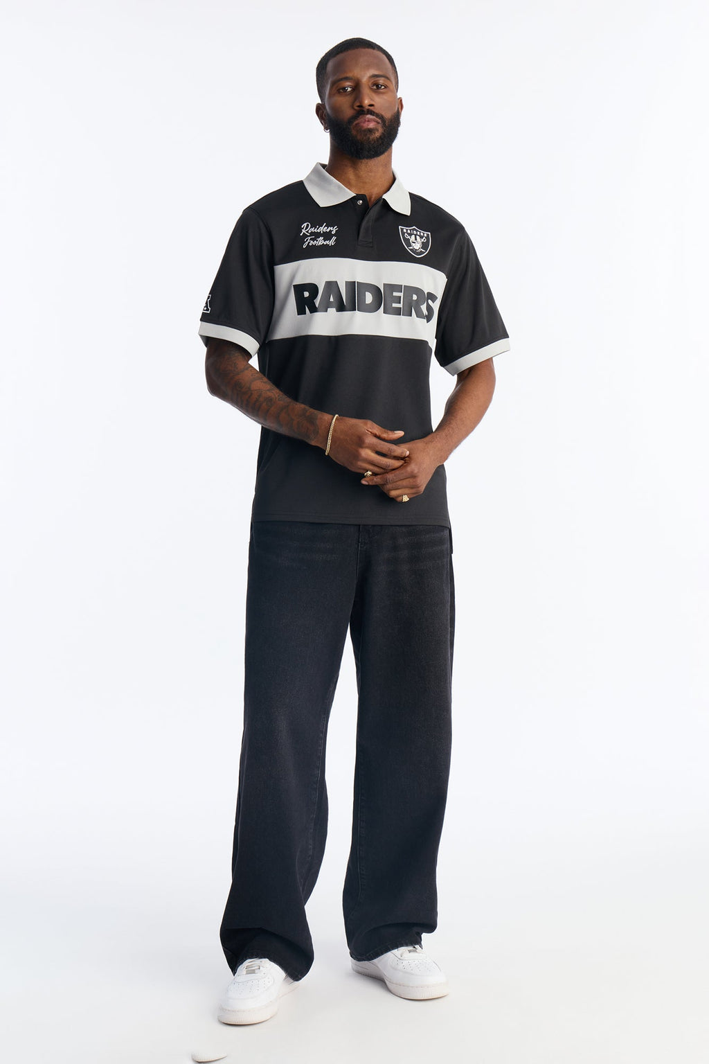 Raiders Soccer Polo - Black