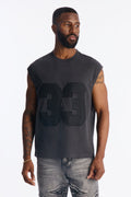 Lucky Number Muscle Tee - Black