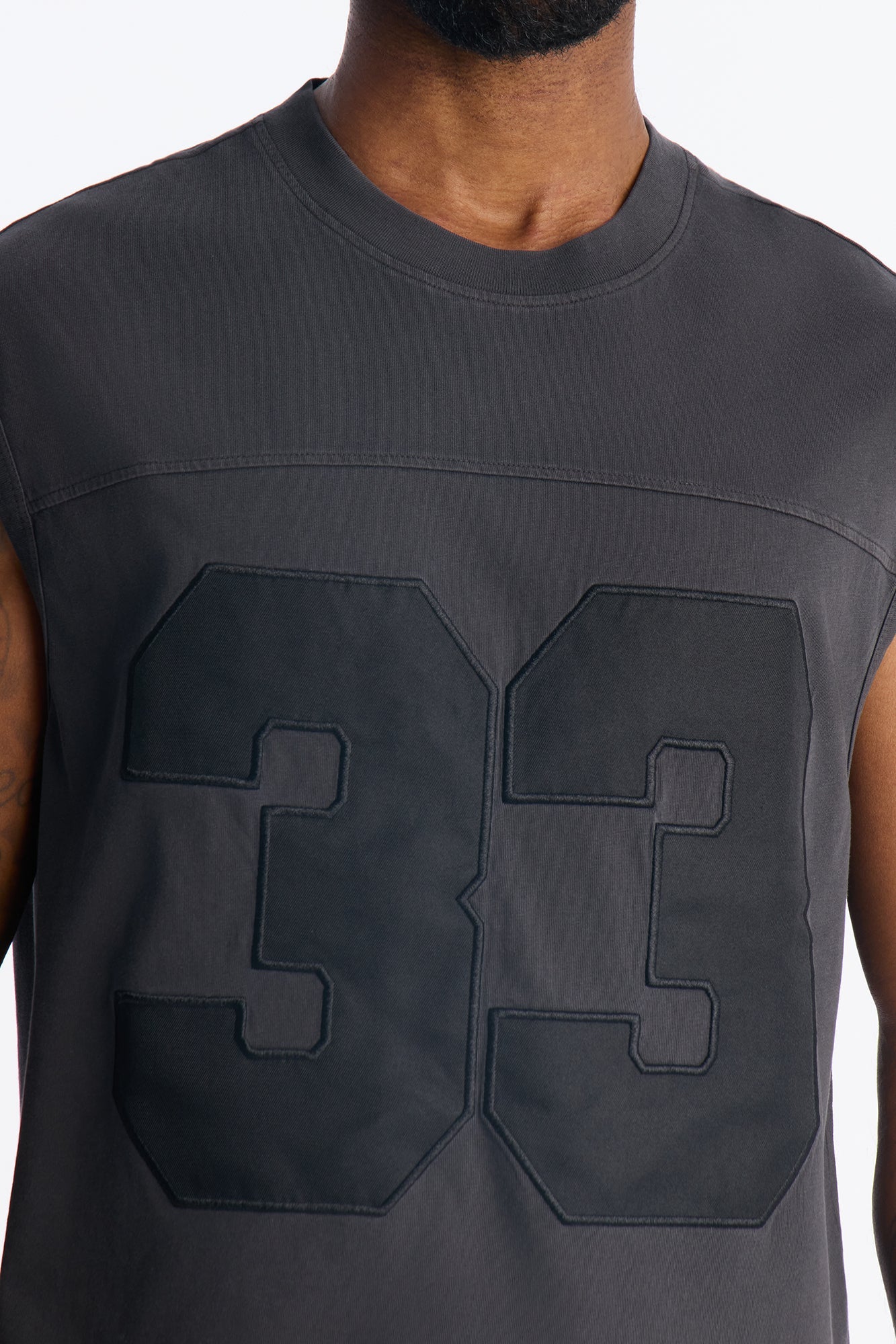 Lucky Number Muscle Tee - Black