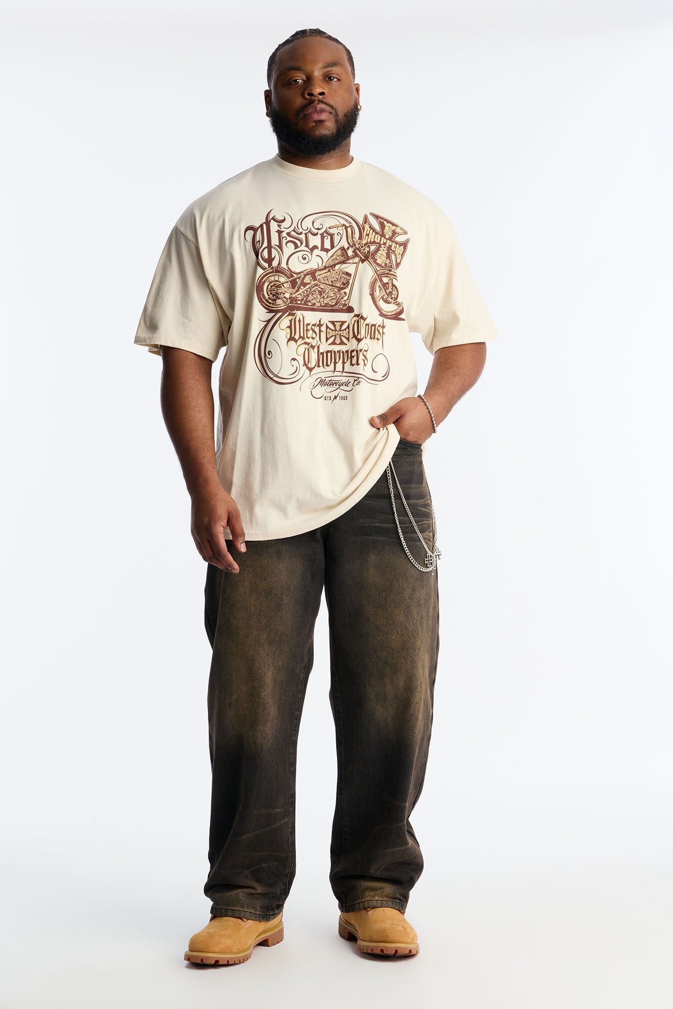 West Coast Choppers 1969 Short Sleeve Tee - Cream