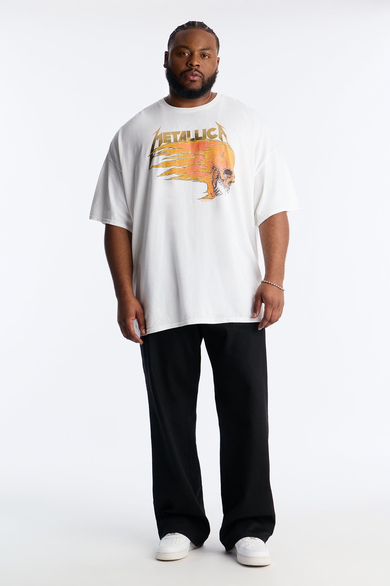 Metallica Summer Of '94 Foil Print Short Sleeve Tee - White