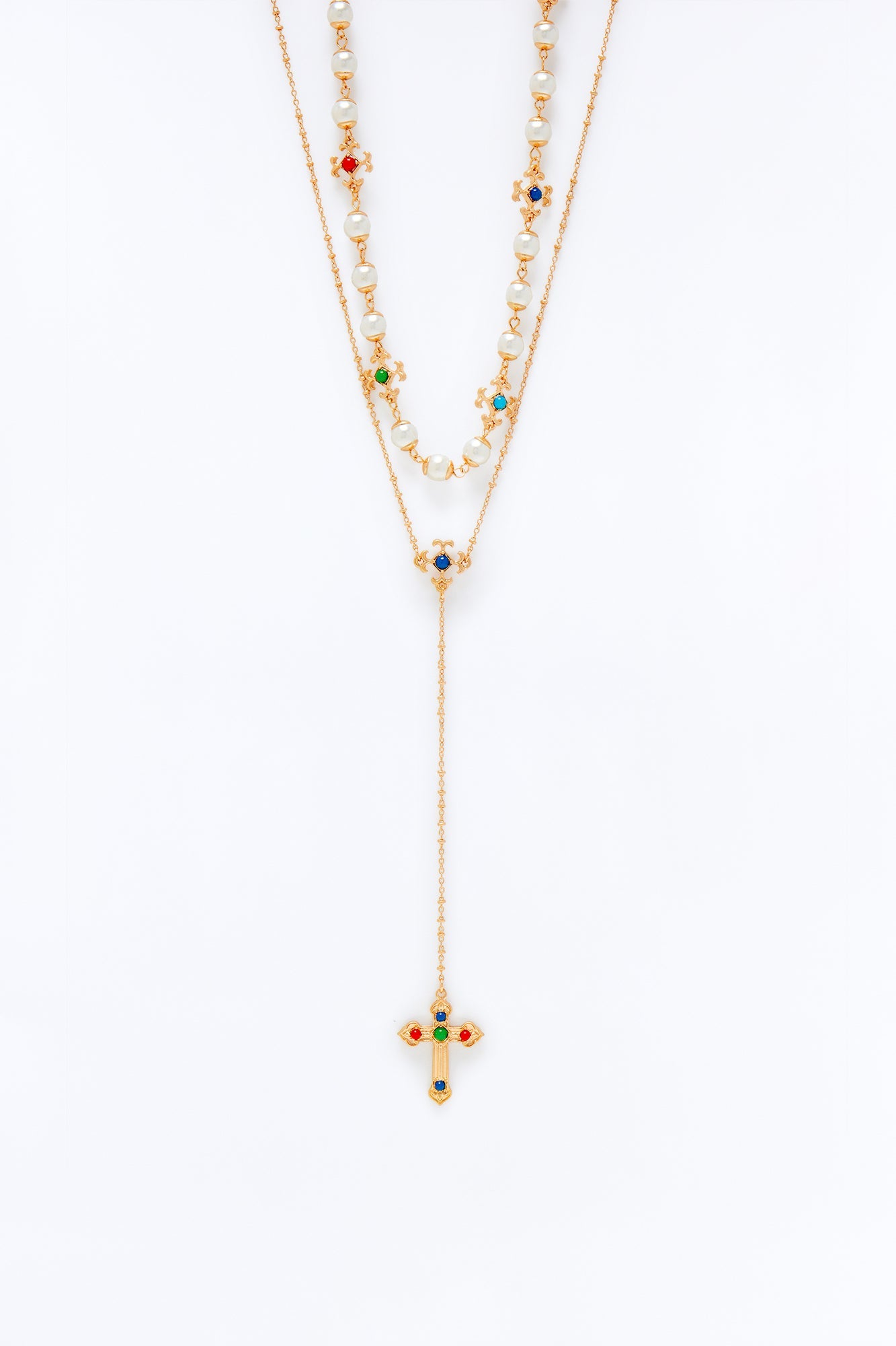 Crosswired Necklace Set - Gold