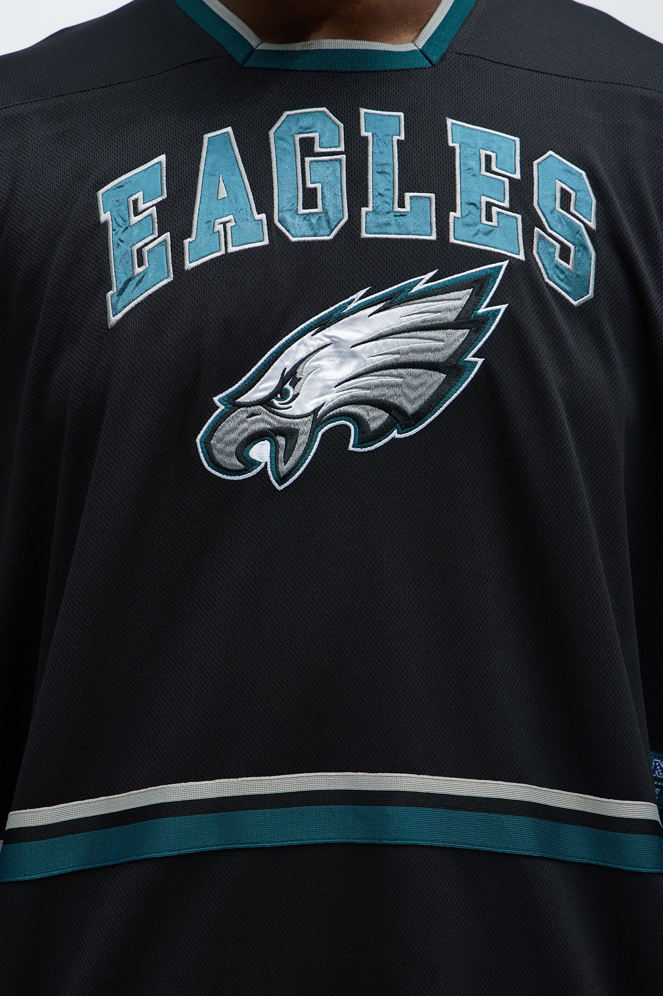 Eagles Hat Trick Hockey Top - Black/Green